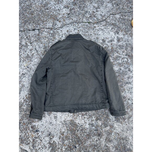 Levi's Mens XL Full Zip Snap Military Trucker Jacket Olive Pockets - Picture 5 of 5